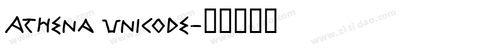 Athena unicode字体转换